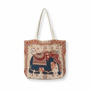 Elephant Tapestry Tote Bag Boho Y2K Indie Festival